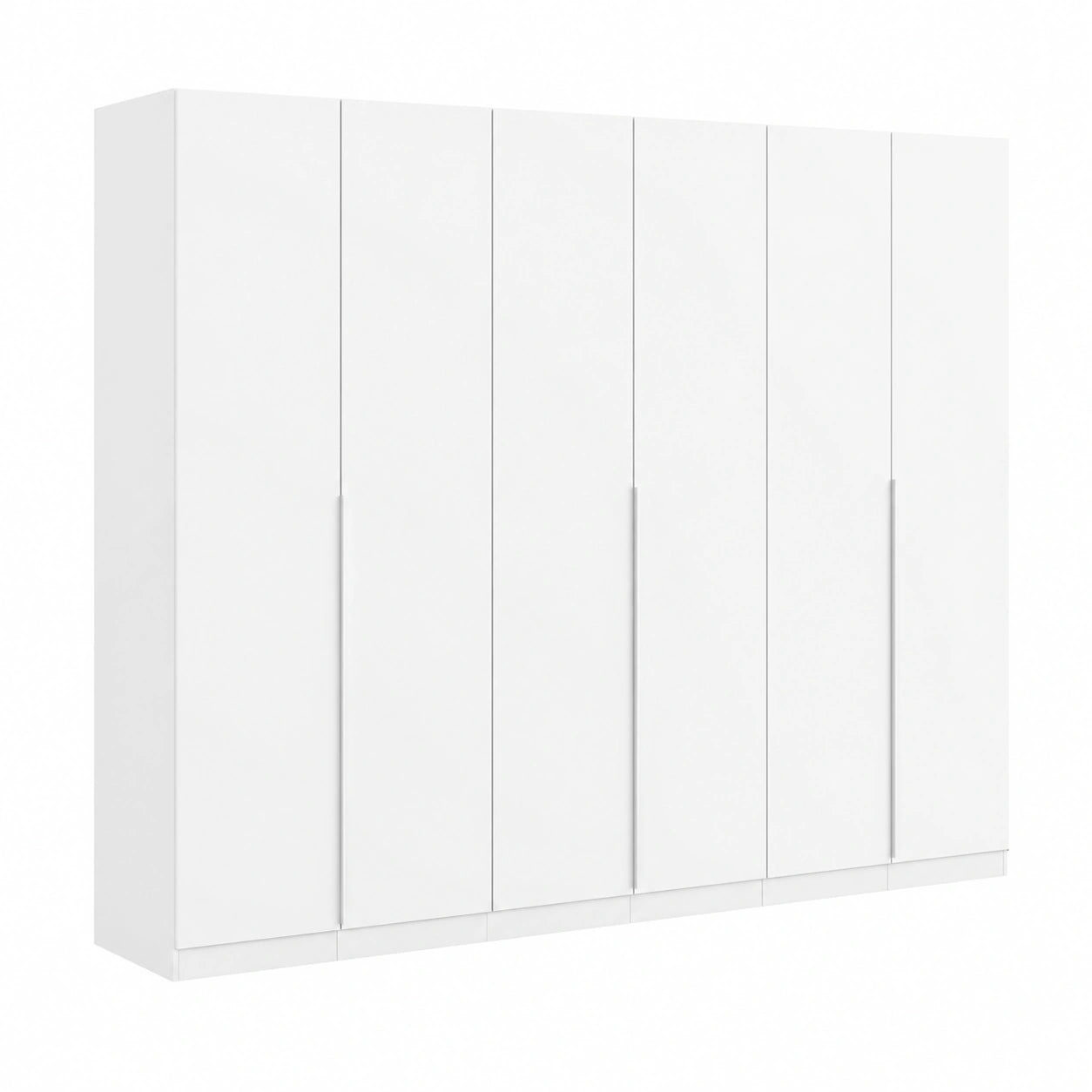 Moderner Rauch Kleiderschrank Alabama, 6-türig, Weiß, 271 cm, für Schlafzimmer und mehr