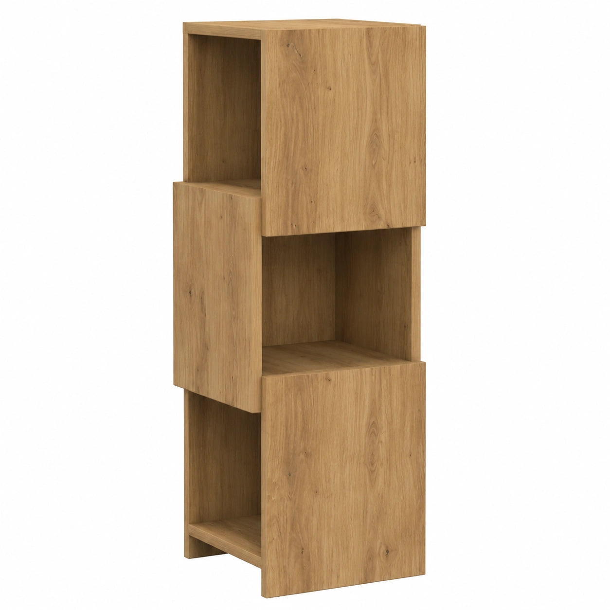 Moderner Eckschrank aus Holzwerkstoff in Artisan-Eiche mit platzsparendem Design, 80 cm Höhe