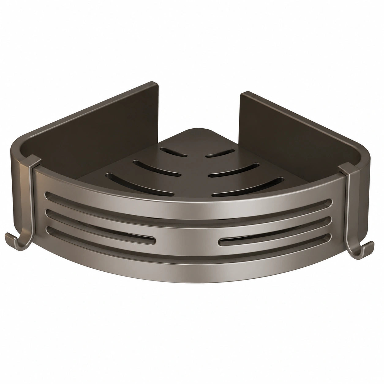 Duschablage ohne Bohren – doppelschichtiges Badregal aus Aluminium mit 4 Haken