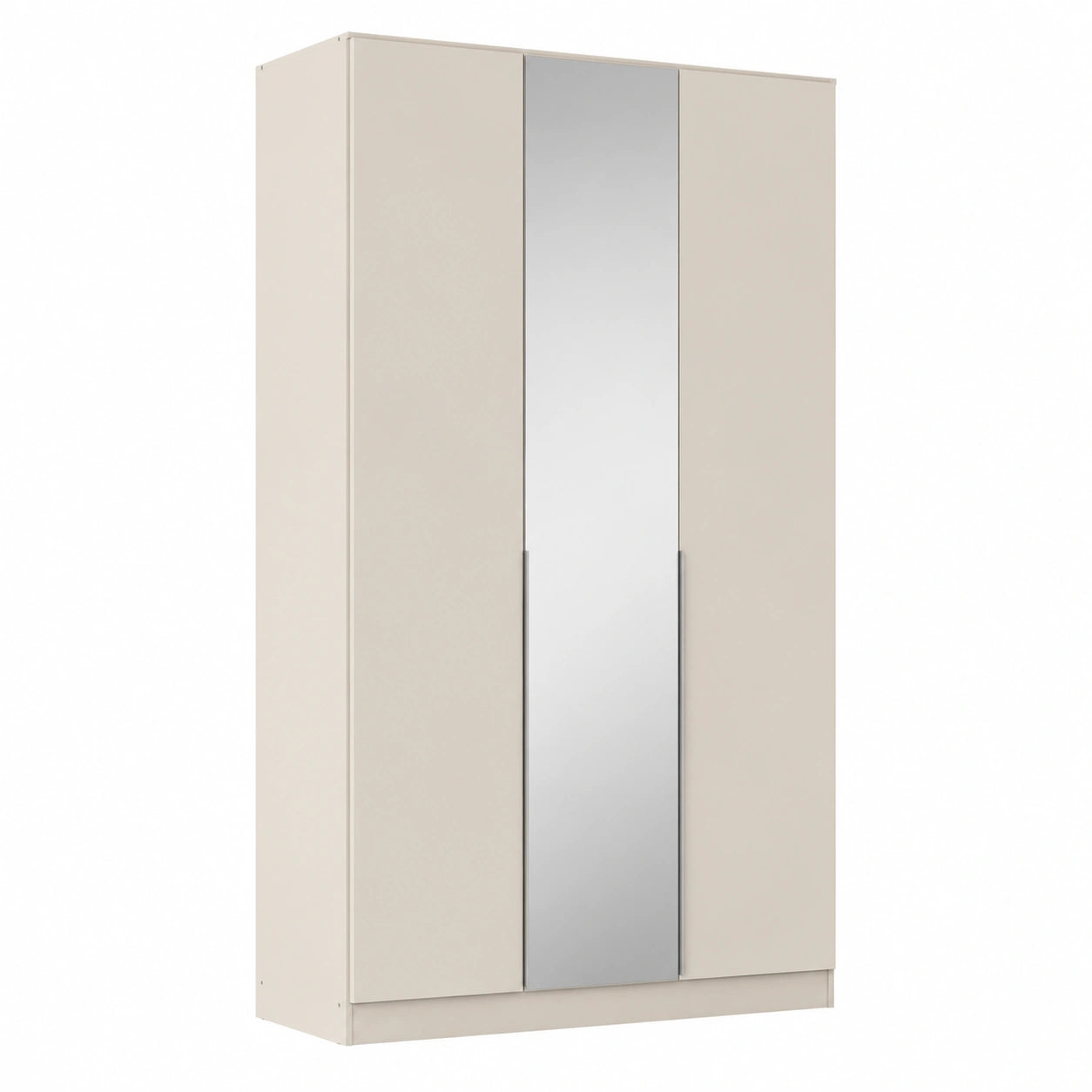 Rauch Möbel Alabama Kleiderschrank dreitürig mit Spiegel, für Schlafzimmer und Flur, beige, 136 cm breit