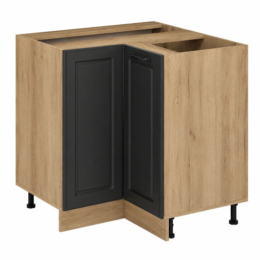 Vicco Eckunterschrank R-Line, Anthrazit Landhausstil, 75,6 cm, flexibel kombinierbar