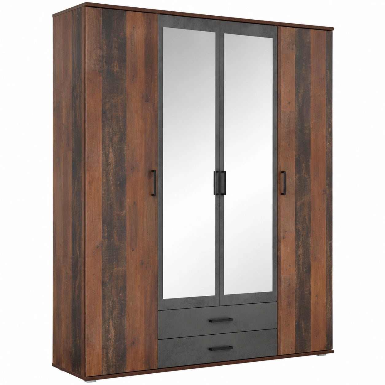Moderner CHICAGO Drehtürenschrank mit großzugigem Stauraum im Vintage-Look