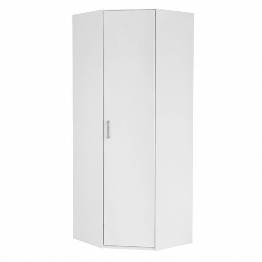 Forte Eckkleiderschrank ECONOBOX 2, Weiß, 1-türig, 90 cm breit
