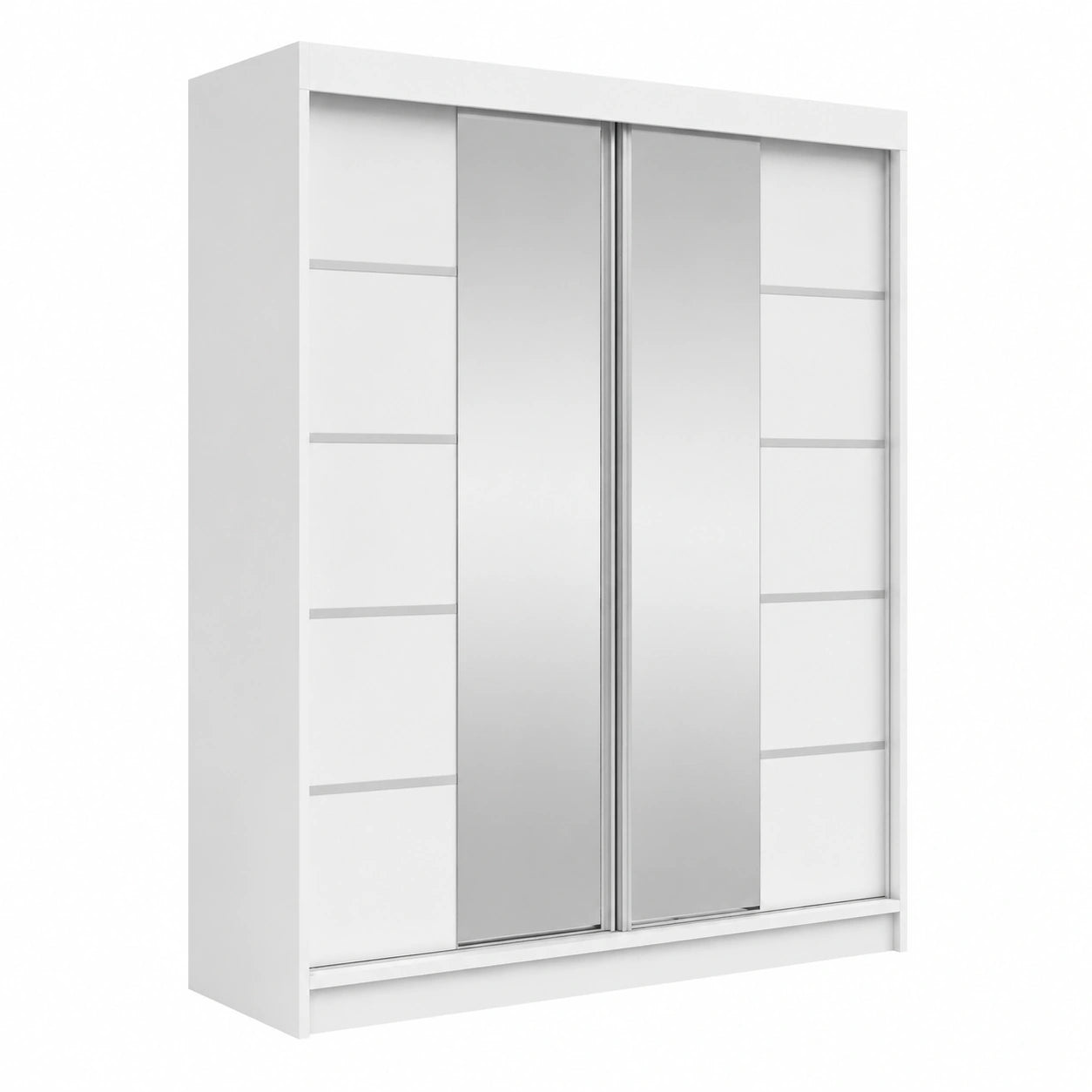A&J MöbelLand Schwebetürenschrank ERA 2-türig mit Spiegel, 160 cm, weiß